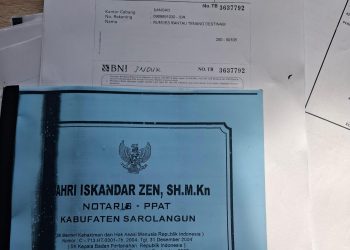 Akta notaris bumdes desa rantau tenang dan PT.APTP
